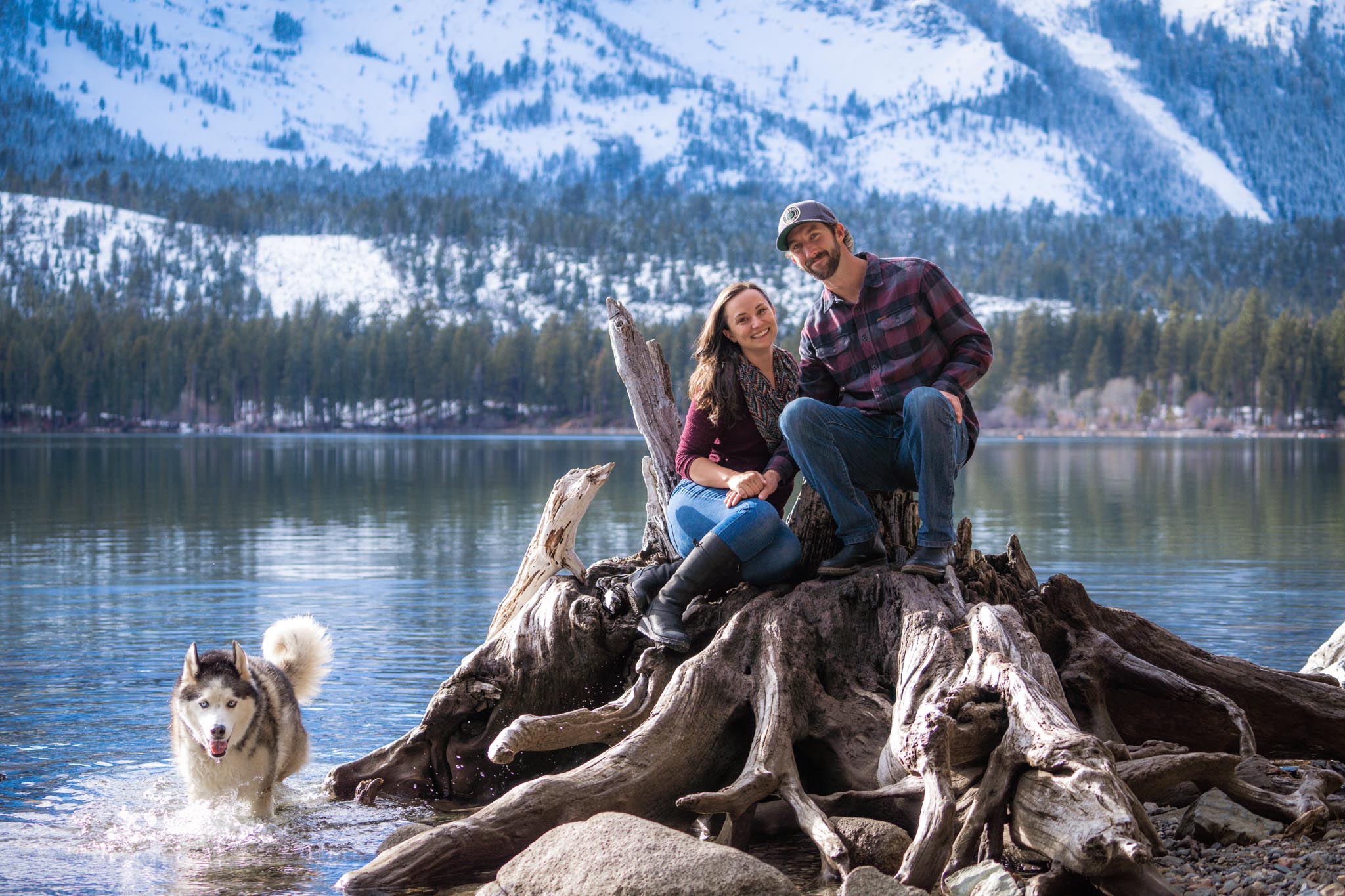 Lake Tahoe engagement photography session at Fallen Leaf Lake