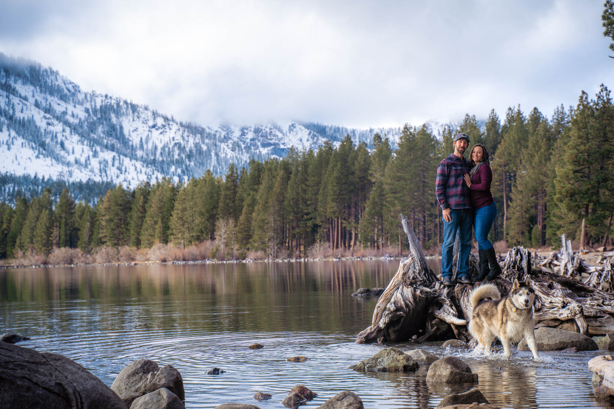 A view of Mt Tallac behind Fallen Leaf Lake in South Lake Tahoe