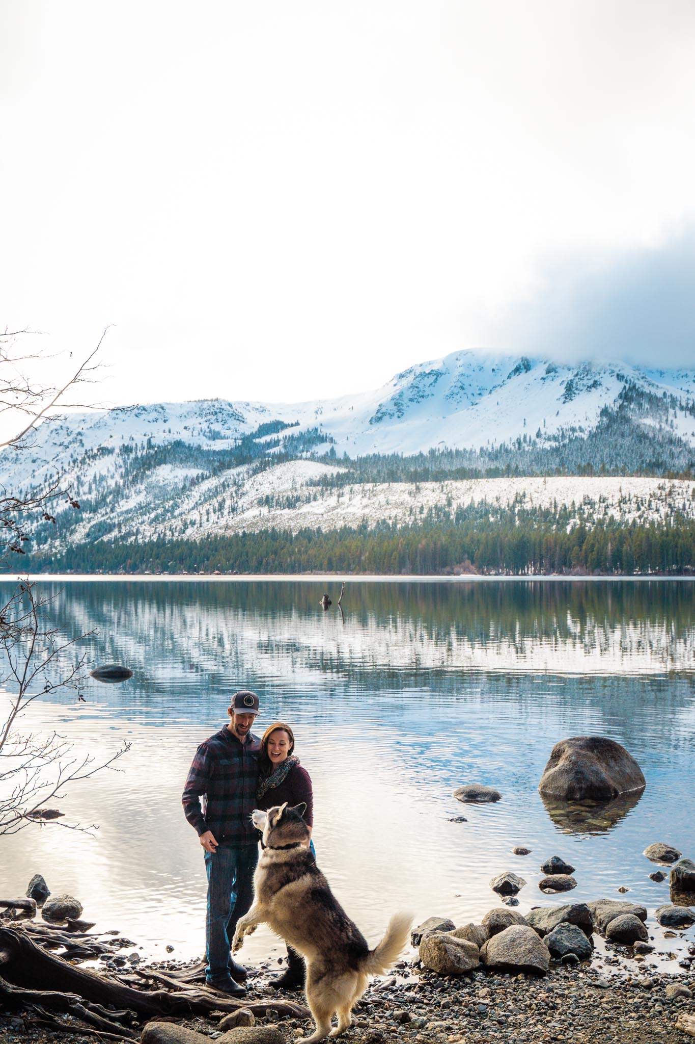 Sara and Branden's Lake Tahoe engagement photography session at Fallen Leaf Lake