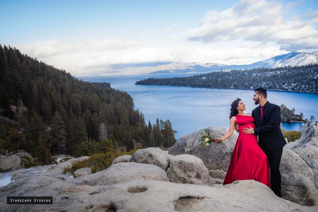 Top 10 Lake Tahoe Wedding Venues Lake Tahoe wedding and engagement session at Emerald Bay by Starscape Studios