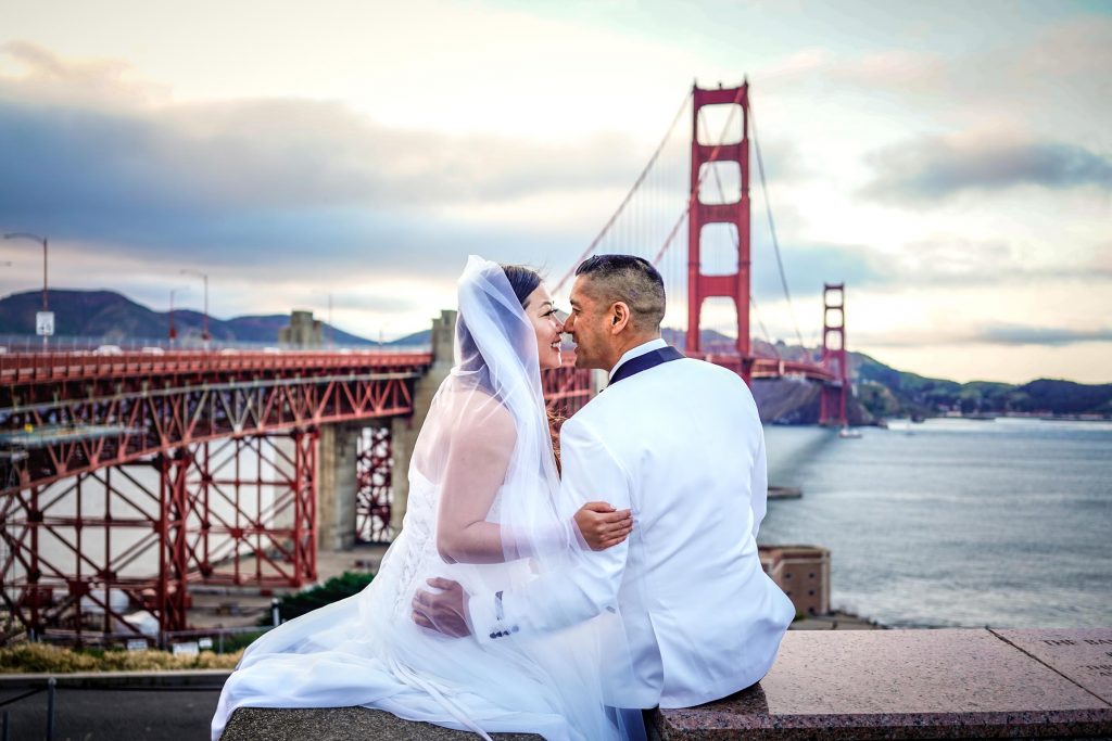 How to Elope? - Elopement ideas & Requirements Intimate wedding ceremony at Golden Gate Bridge and elopement in San Francisco, California