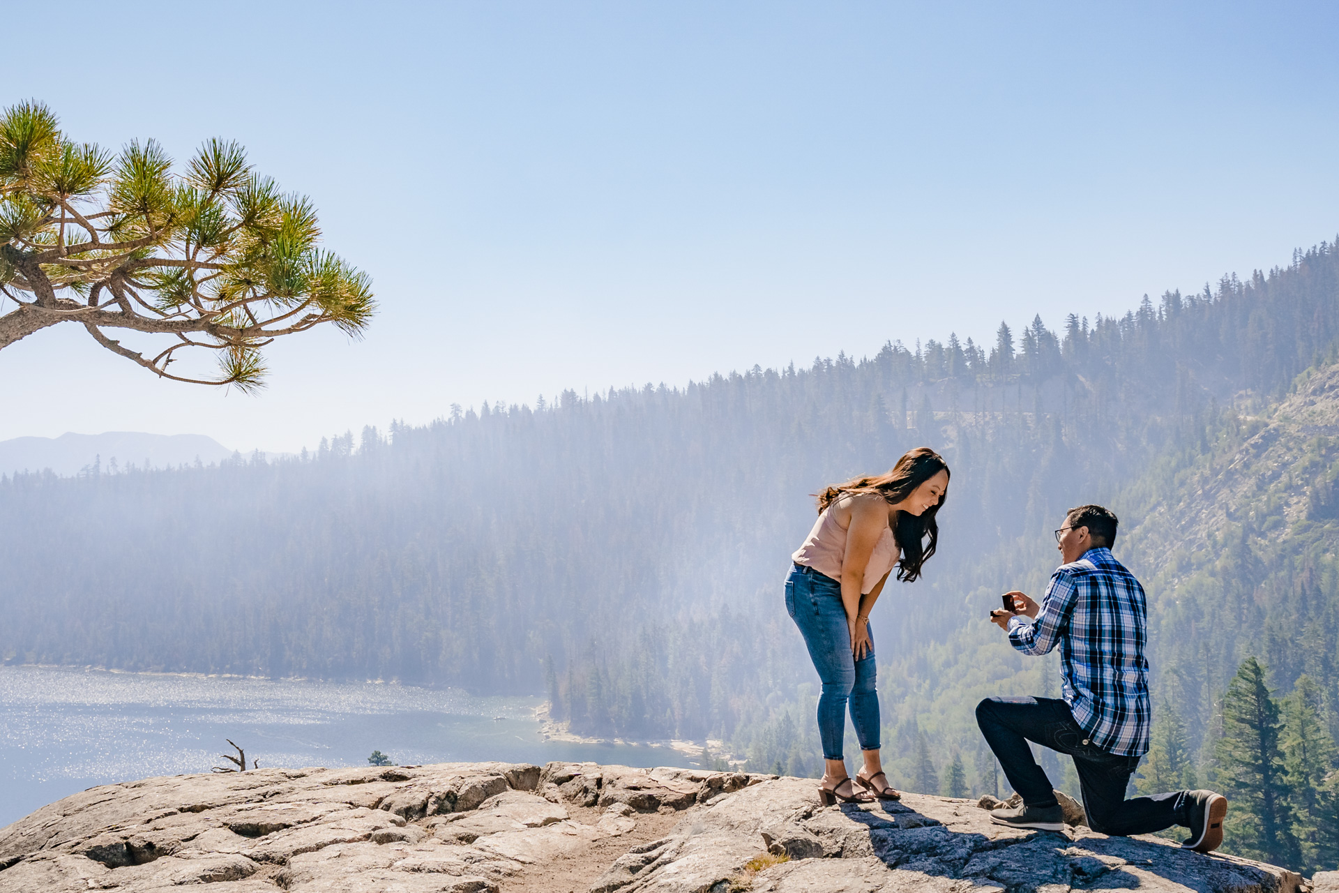 Lake Tahoe Proposal and Engagement Photography at Emerald Bay