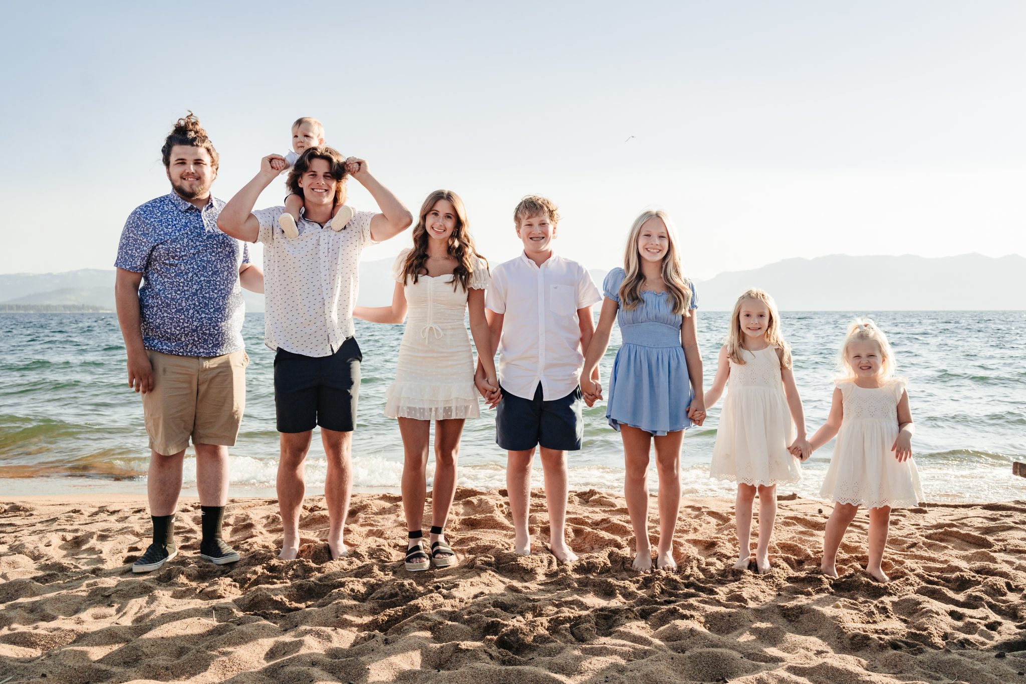 Lake Tahoe family photography at the beach