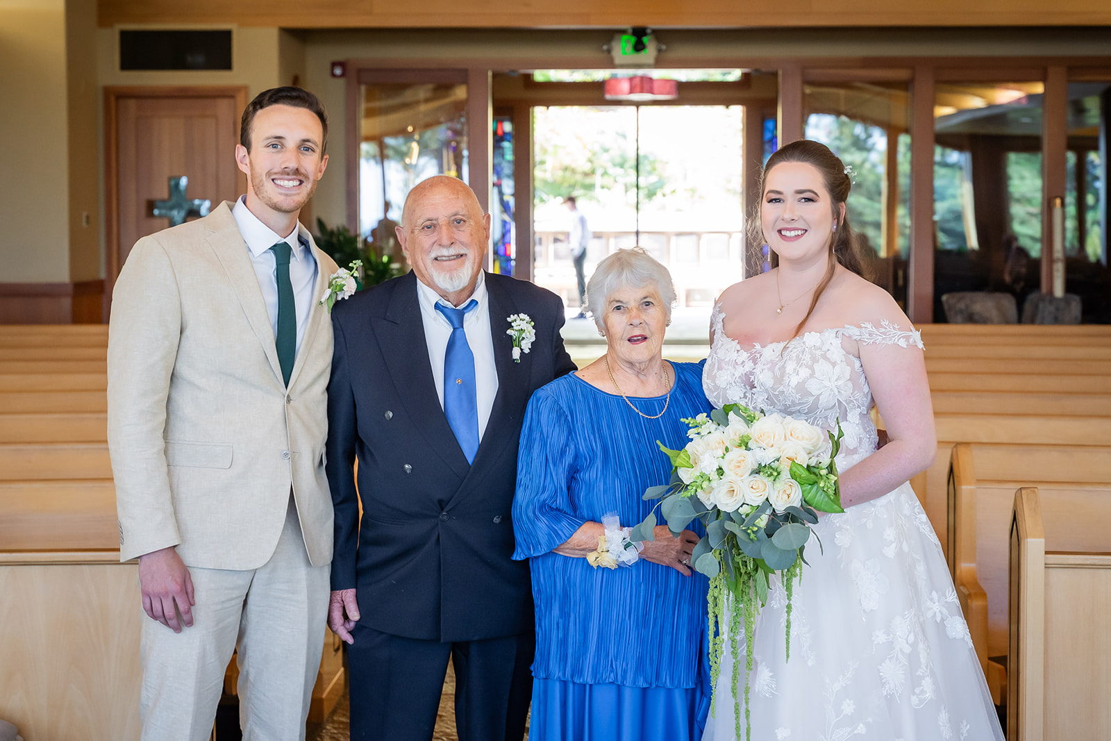Romantic couple portraits at St. Francis of Assisi wedding
